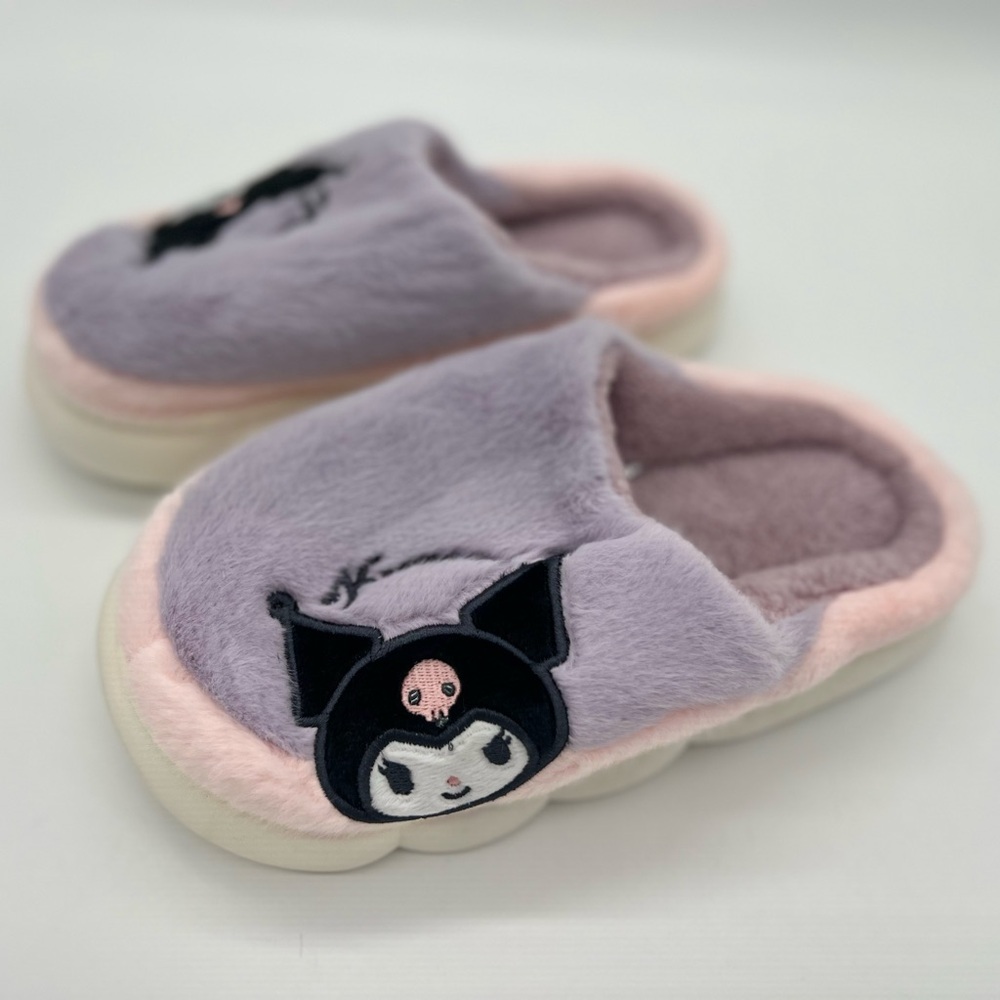Pareks Cute Cartoon Plush Slippers big kids New Winter Non-Slip Sz 12/13T